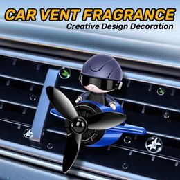 Car Air Freshener Small Aircraft Styling Car Air Vent Fragrance Rotating With AC Wind Car Interiors Decorations Remove Odour Car Air Freshener T240521