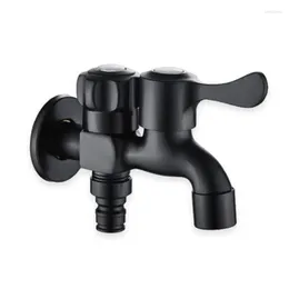 Bathroom Sink Faucets Batashy Taps Being Washing Machine Faucet Special 6-point Adapter Double-headed One-in-two-out Angle Valve Three-way