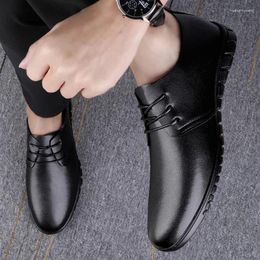 Casual Shoes Brand Men Oxfords British Style Genuine Leather Business Formal Dress Soft Flats Top Quality Loafers