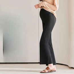 The New High-waisted Maternity Skinny Flared Pants Have An Adjustable Waist Perfect for Slimming and Shaping L2405