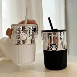 Water Bottles Glass Girl Good-looking Coffee Cup High-Grade Light Luxury Milk Household Drinking With Straw Tea Brewing