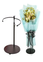 Metal Flower Bride Bouquet Stand Iron Telescopic Bouquet Holder Florist Flower Display Wedding Church Party Decoration ZC07231806888