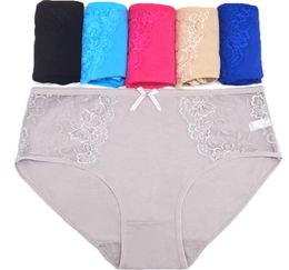 Women039s Panties Women Plus Size Mid Rise Lace Pachwork Briefs For Girls Underpant Sexy Lingerie Cotton Underwear 2xl 3xl 4xl4608244