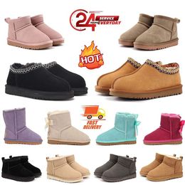 Kids Boots Toddler Boots Australia Snow Boot Designer Children Winter Classic Ultra Mini Boot Baby fur booty Boys Girls Ankle Half Booties Child Suede booties 21-34