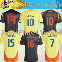 24/25 ColOMbiA JAMES Soccer Jerseys Kids Kit 2025 CoLUmBIa National Team Football Shirt Home Away Set Camisetas 2024 Copa America D.VALOYES ARANGO C. CHUCHO CUADRADO