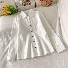 Women's Polos Fashion Woman Blouse 2024 Professional Dress Shirt Japanese Style Inner Design Sense Small Group Top