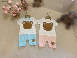 Top Baby bodysuit Animal printing kids jumpsuits Size 66-90 CM Two color stitching design children rompers toddler clothes July05