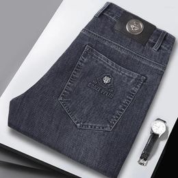 Men's Jeans Spring Summer Thin Quality Business Plus-size Stretch Slim Straight Leg Loose Casual Pants