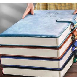 Work Students Leather Diary Sketchbook Record Ultra-thick Notebook Soft Office Thickened Meeting Book Notepad Business