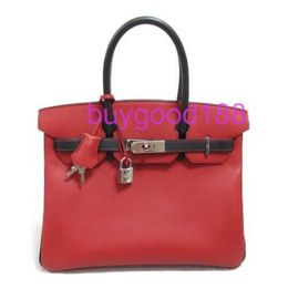 10A Bridkkin Delicate Luxury Womens Social Designer Totes Bag Shoulder Bag 30 Hand Bag o Leather Red Black Used