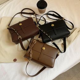 Shoulder Bags Vintage Small Solid Colour Crossbody For Women 2024 Brand Fashion Quality Women's Luxury Chain Handbag