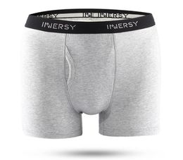 Innersy 4Pcslot Brand Mens Underwear Cotton Big Short Colorful Breathable Belt Shorts Boxer Pure color Y2004154876546