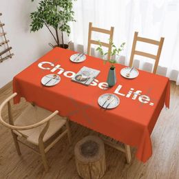 Table Cloth Choose Life. Trainspotting Tablecloth 54x72in Wrinkle Resistant Protecting Festive Decor