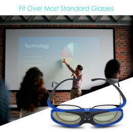 2024 Active Shutter Eyewear DLP-Link 3D Glasses USB Rechargeable for DLP LINK Projectors Xgimi Optoma LG Acer Jmgo BenQ W1070