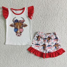 Farribbyine8 Baby Girl Outfit Tvådelande spädbarn och småbarnsflickor sommarkläder