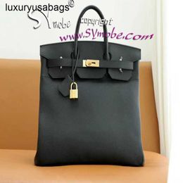 Tote Bags 40cm Hac Handbags Designer Bag Handmade Director Pure Hand Sewn Original Togo Calf Leather Ck89 Black Mens God Handbag Rj