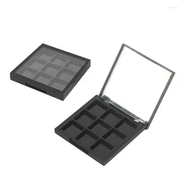 Storage Bottles 12 Grids Empty Eyeshadow Dish Makeup Palette With Clear Top For Concealer Lipstick Blush Loose Powder Box Black 1pcs