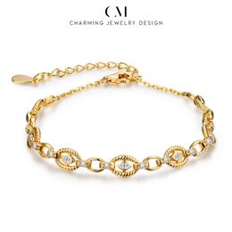 Charming D Color Marquise Cut 315mm Bracelet for Women Solid 10k 14k 18k Yellow Gold Engegament Wedding Bracelets 240515