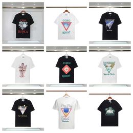 Designer t Shirt Mens Tshirts Mens Designer t Shirts Casablanca t Shirt Fashion Men Casual Tshirts Street Mens Shirts Tennis Club Shorts Sleeve Casa Blanca Shirts Lux