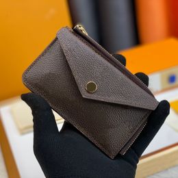 Mode kvinnors plånbokskorthållare bakre korthållare design klassisk logotyp utomhus kort noll plånbok