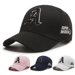 Cotton Baseball Cap for Women and Men Casual Snapback Hat Fashion Embroidery Letter A Patch Hats Hip Hop Snapback Ball Caps