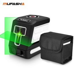 MUFASHA Self-leveling Laser Level Two Cross Lines Red Green Beam Horizontal or Vertical or Cross Measurement