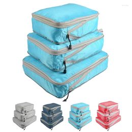 Storage Bags Travel Bag Compressible Packing Cubes Nylon Portable With Handbag Luggage Organizer Foldable Waterproof Suitcase