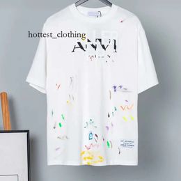 Lanvin Tshirt Summer Mens Womens Designers Plus Tees Crew Neck Brands Black White Men's Casual T Shirt Street Shorts Sleeve Clothes T-Shirt 3576
