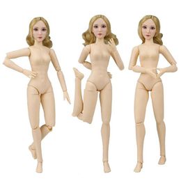 Nude Bjd 1/6 Pu Muscle Female Doll Nude Toys 40 Joints Body Removable Doll Body Fits Bjd 8.2 Inch Doll Body for Girls Christmas Gift