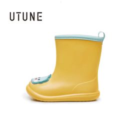 UTUNE Cartoon Stickers Children's Boot Outdoor Non-slip Rubber Boots Girls Boy Cute Toddler Rain Shoes for Kid L2405 L2405