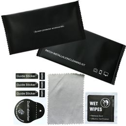 3in1 Dry-Wet Wipes Cleaning Pad Alcohol bag for Tempered Glass Screen protector Accessories tools with cloth Dust Absorber for iphone Samsung ipad galaxy tab huawei