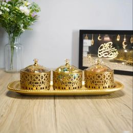 Storage Bottles 1 Set Of Candy Box Tray Combination 3-piece Table Date Eid Decorations Muslim Holiday Home