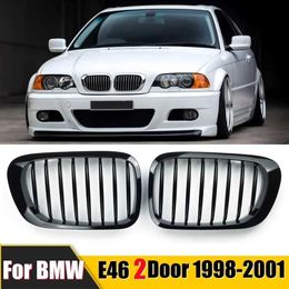 Other Exterior Accessories Gloss Black Front Bumper Kidney Grill For BMW 3 Series 1998-2001 E46 M3 323 i/is 325Ci 328 i/is/Ci 330Ci 2 Doors Grilles T240520