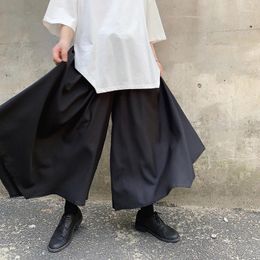 Men's Pants Spring/summer Loose Wide-legged Culottes Big Bell-bottom Black Hairdresser Yamamoto