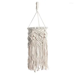 Tapestries Boho Macrame Lantern Lamp Shade Hanging Cotton Rope Pendant Nursery Home Decor