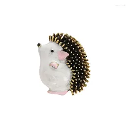 Brooches Women Cute Enamel Hedgehog Lapel Pins Jewelry Accessories For School Office Party