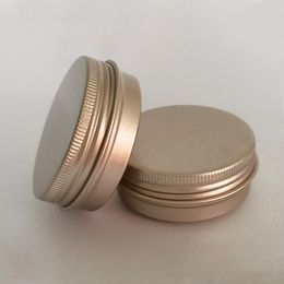 50pcs 10g 15g 30g 50g 60g 80g Gold Aluminium Tin Jar With Screw Thread Lid Cosmetic Face Cream Storage Containers Candle Tea Cans