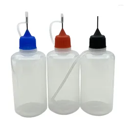 Storage Bottles 20pcs 50ml Empty Dropper Bottle With Screw Metal Needle Cap For Eye Drop Liquid Plastic Vial