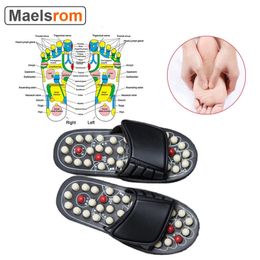 Foot Massage Slippers Acupuncture Therapy Massager Shoes For Foot Acupoint Activating Reflexology Feet Care Massageador Sandal 240515