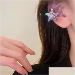 Ear Cuff Light Luxury Zircon Pentagram Clip For Women Niche Design Without Hole Bone Single Piece Earrings Drop Delivery Jew Dhgarden Dh2M7