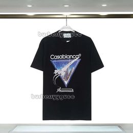 T-shirt Designer T Shirts Luxe Tshirt Casablanca for Men Top Oversized Tee Casablanc Shirt Casa Blanca Clothing Fashion Summer Crew Neck Short Sleeve 72 87 54