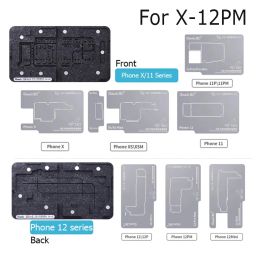 QianLi Middle Layer Board Plant Tin Platform BGA Reballing Stencil Kit for iPhone11 12 13 14 15 PRO Mini X XR XS MAX Repair Tool