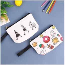 Storage Bags Pencil Bag Handbags Canvas Eco-Friendly Foldable Polyester Grocery Folding Pocket Tote Portable Case