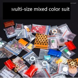 Storage Bags Color Self-sealing Bag Thickening Cute Accessories Sealing Mini Cartoon Earrings Jewelry Packaging