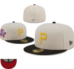 Men's Pirates Baseball Full Closed Caps Philadelphia Snapback SOX Letter Bone Women Color All 32 Teams Casual Sport Flat Fitted hats NY Mix Colors Size Casquette a3