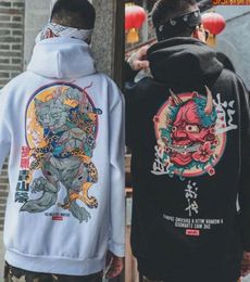 Men039s Hoodies Sweatshirts 2021 Fashion Men Cool Hip Hop Japanese Casual Streetwear Women Loose Pullover Harajuku Devil Hood3770981