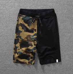 Mens Pants Designer Print Camouflage color stitching Teenager Summer Shorts Classic Streetwear Boys Sweatpants2112268