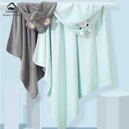 Blankets Gauze Hooded Beach Towel Cotton Baby Cape Towels Super Soft Absorbent Pure Cloak Bath Can Be Worn Blanket