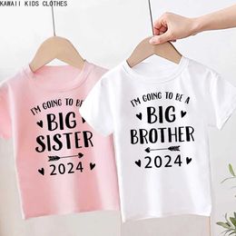 T-shirts 2024 New Hot Sale Im Being Promoted To Big Sister/Brother T Shirt Kids T-Shirt Children Tops Toddler Tshirt Summer Clothes Y240521