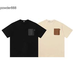 High Version 2023 New Lo Yiweipi Pocket Men and Womens Loose Casual Versatile Short Sleeved T-shirt